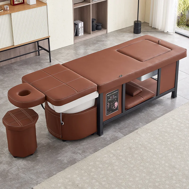 Yjq foot treatment shampoo bed with water circulation fumigation integrated beauty salon special head treatment bed 2