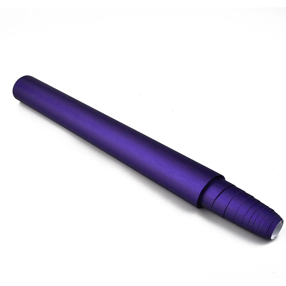 

30*150CM Sticker Metallic Satin Purple Replacement UV Resistant Waterproof Wrap 12\" X 60\" Accessories Useful