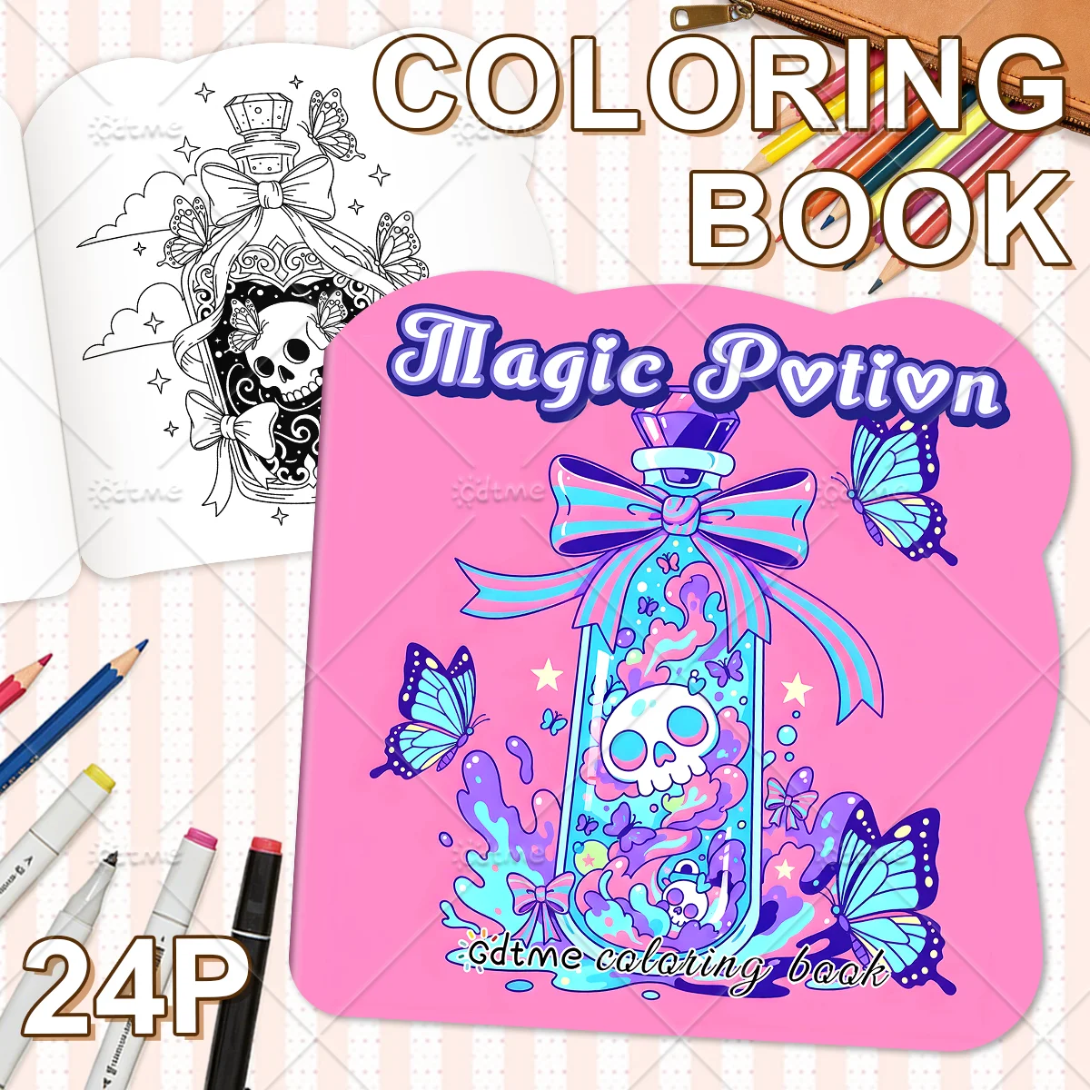 Magic Potion Coloring Book for Adults Cute Cozy Daily Activities Irregular Patterns for Relaxation (Cozy Spaces Coloring)