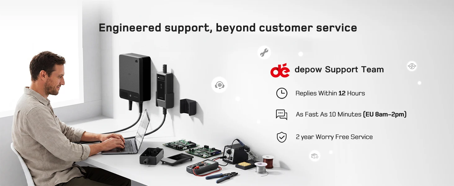 dé Wallbox Typ 2 11kW 16A 3-Phasen-Ladestation mit Tuya Smart App-Steuerung für Elektrofahrzeuge, 5m 7,5m 10m 12,5m 15m EV-Ladekabel – Detail 19