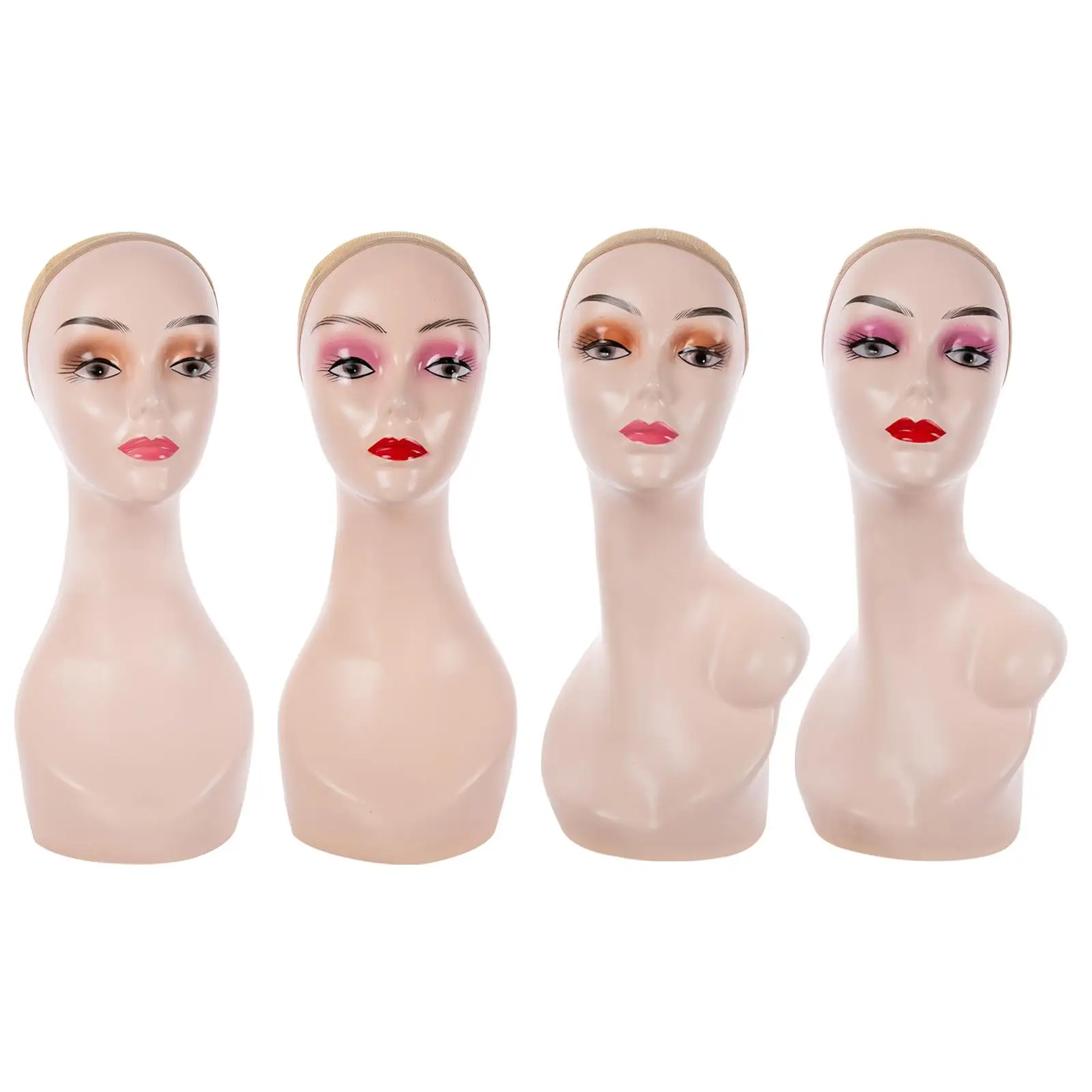 

Female Wig Head Mannequin Multipurpose with Makeup Wig Display Model for Jewelry Glasses Necklace Wigs Displaying Making Styling