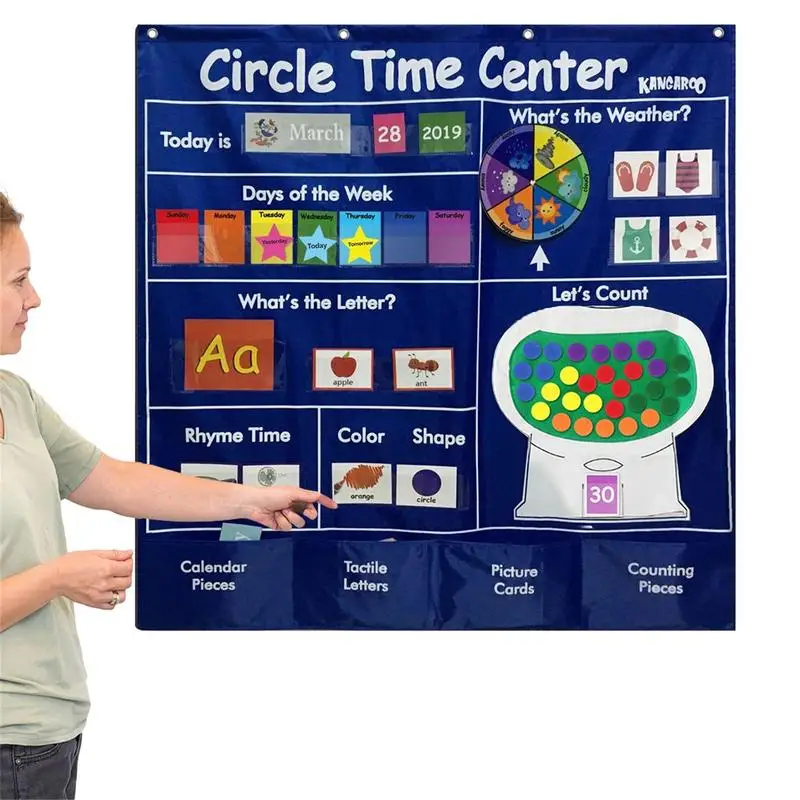 

Preschool Circle Time Calendar Circle Learning Time Center Pocket Chart Calendar Number Pocket Chart Wording Rhyme Pictures