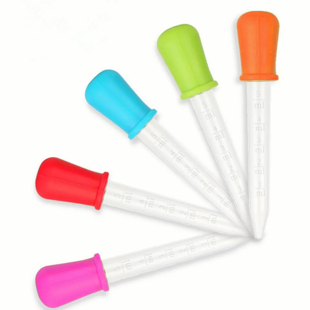 5PCS 5ml Kleine Silikon Kunststoff Pipette Dropper Fütterung Medizin Flüssigkeit Auge Ohr Pipette Dropper Labor Experiment Spielzeug geschenk – Detail 20