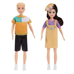 7 Inch Dolls Kawaii Items Fashion Young Girls Boys 23 CM Older Sister Brother Female Male Figures For Barbie Family DIY Game