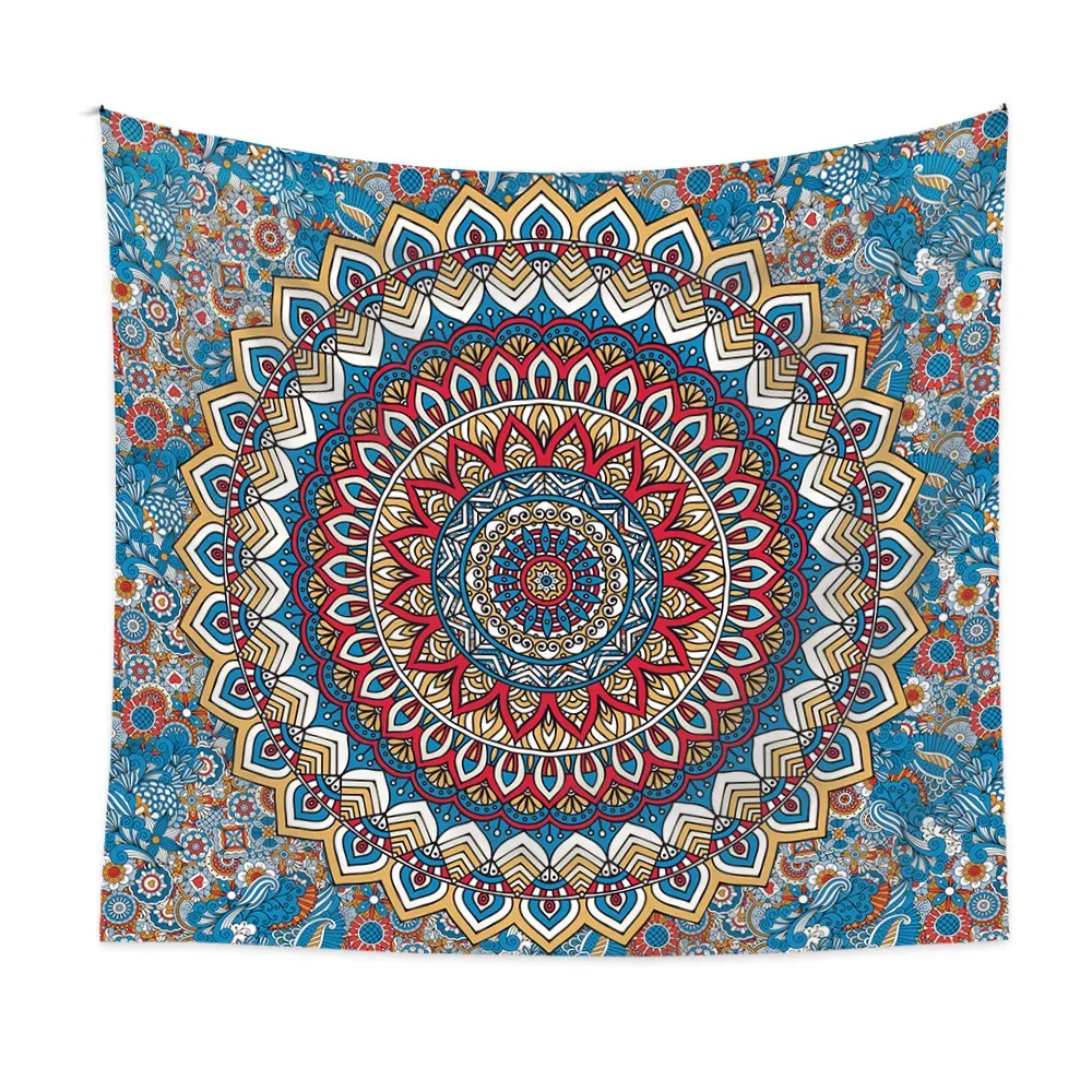 

Psychedelic Tapestry Aesthetic Mandala Tapestry Wall Hanging Indian Hippie Wall Art Decor Bohemian Home Decoration for Bedroom
