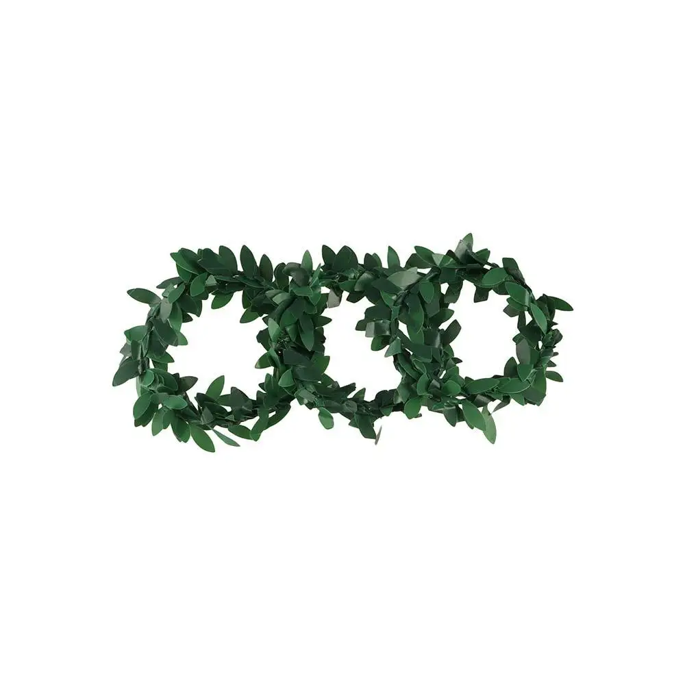 10pcs Plastic Green Rattan Shaped Napkin Ring Natural Simulation Woven Handmade Napkin Ring Festive Table Decoration Hotel