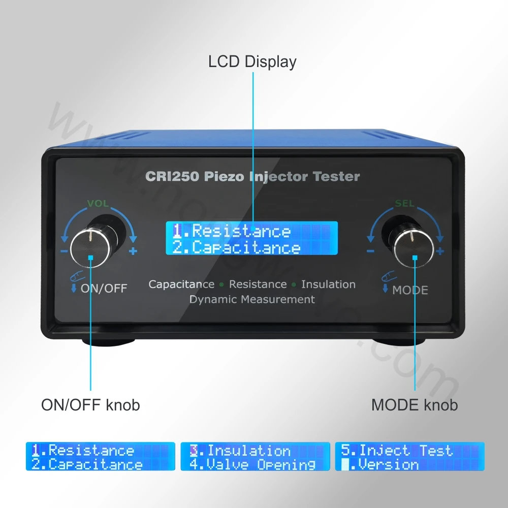 CRI250 Diesel Piezo Common Rail Injector Air Flow Tester For Siemens VDO Resistance Capacitance Insulation Test AHE Repair Tool