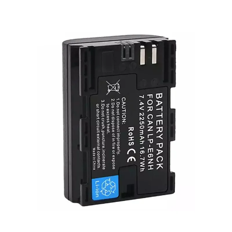 LP-E6NH Battery DSLR EOSR5 R6 Camera EOS 70D Mark II High Speed Continuous Shooting 7.4V 2250MAH lithium battery