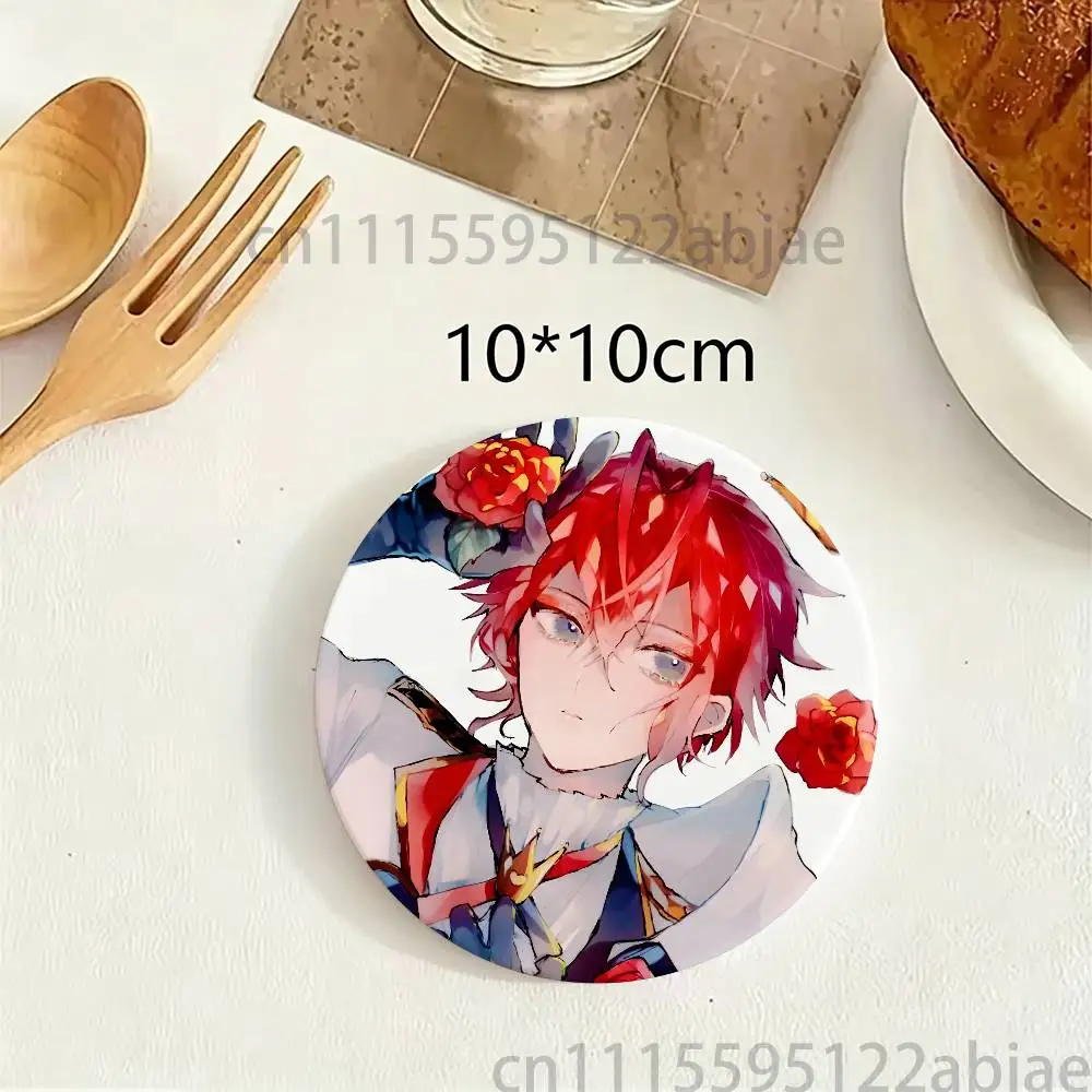 R-Riddle Game R-Rosehearts Wooden Cup Mat Cappuccino Vodka Juice Water Coaster for Flower Shop