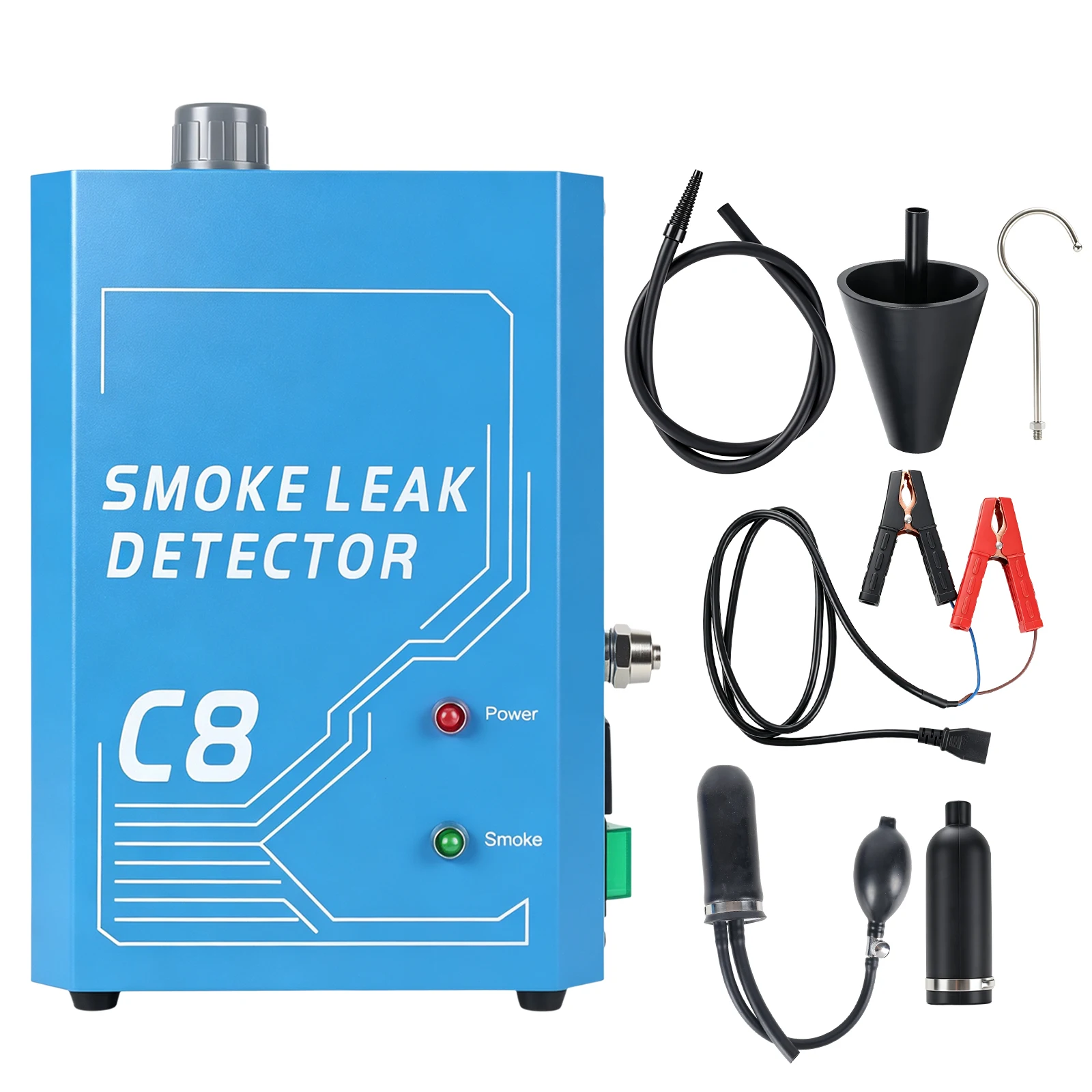 Degreat C8 EVAP-Nebelmaschine, Lecksuchgerät für Autos, 12-V-Auto-Rauchmaschine mit integrierter Luftpumpe, Lecksuchgerät für Rohrleitungen und Kraftstofflecks, Vakuumprüfgerät für 12-V-Fahrzeuge.