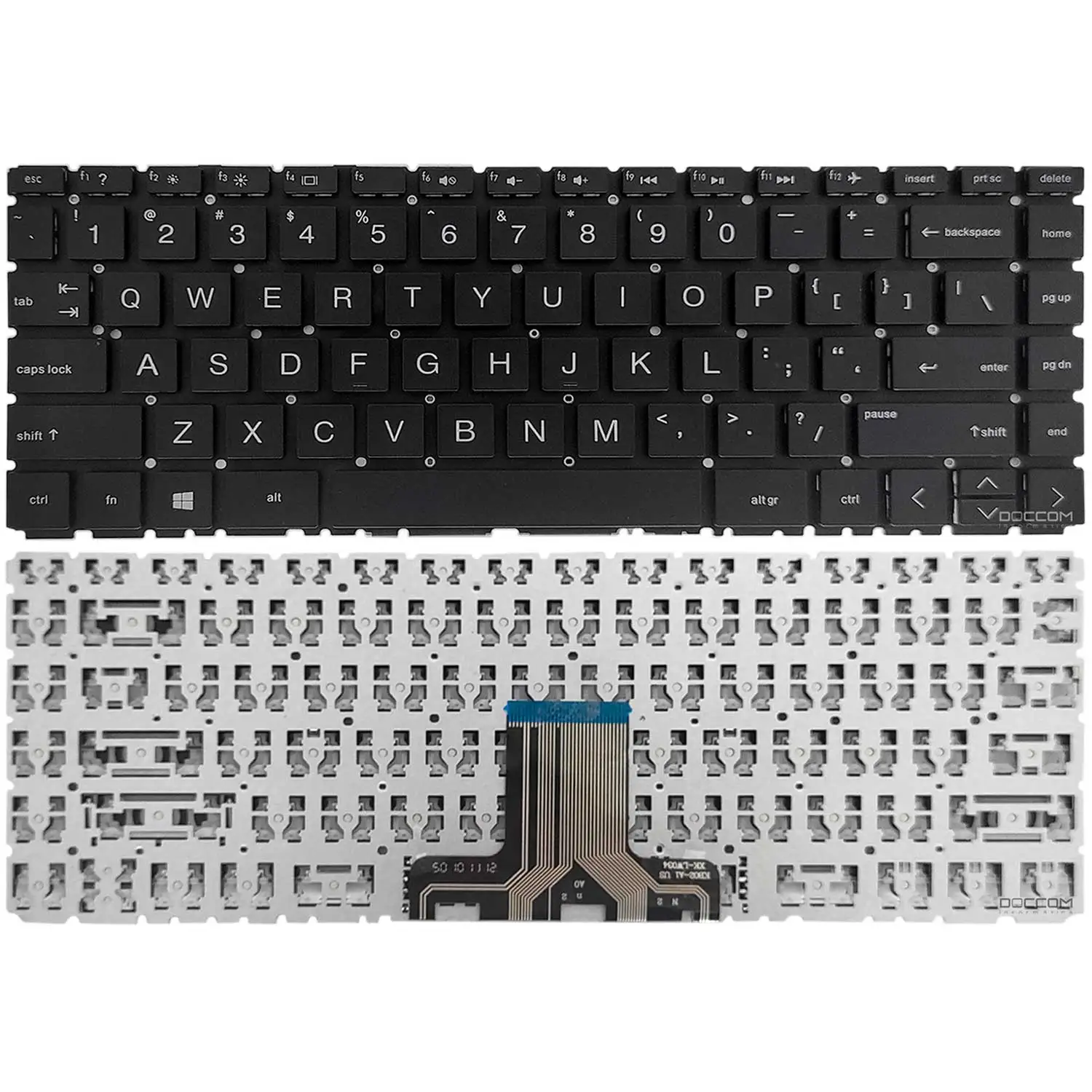 Compatible Keyboard Notebook HP 240 G7 245 G7 246 14-DF000 14-DK000 14-DQ000 9Z.NEZSC.201 NSK-XM0SC US Layout Black