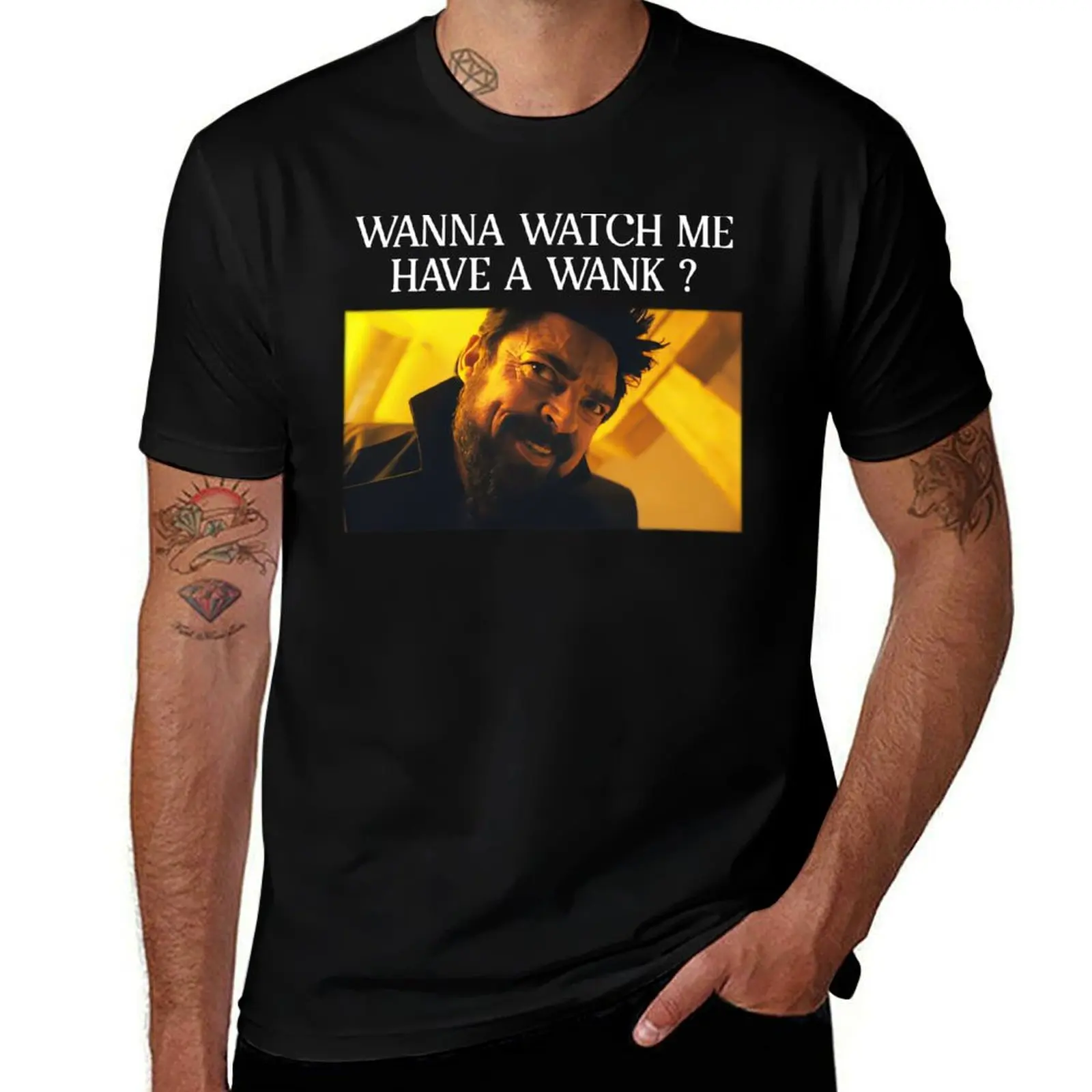 Billy Butcher Wanna Watch Me Have A Wank T-Shirt Plus Size Basic Short Sleeve Top T-Shirt