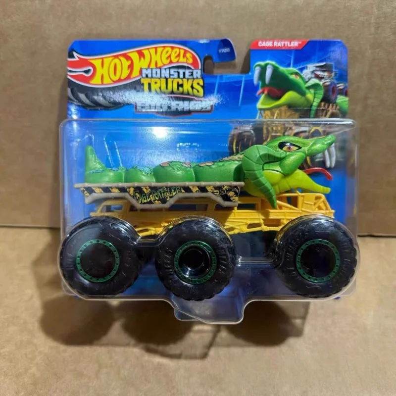 Original Hot Wheels 6-Wheel Car Monster Trucks Big Rigs Wreckstruction Motosaurus Transport Vehicle Model Toys Boys Gift view 5