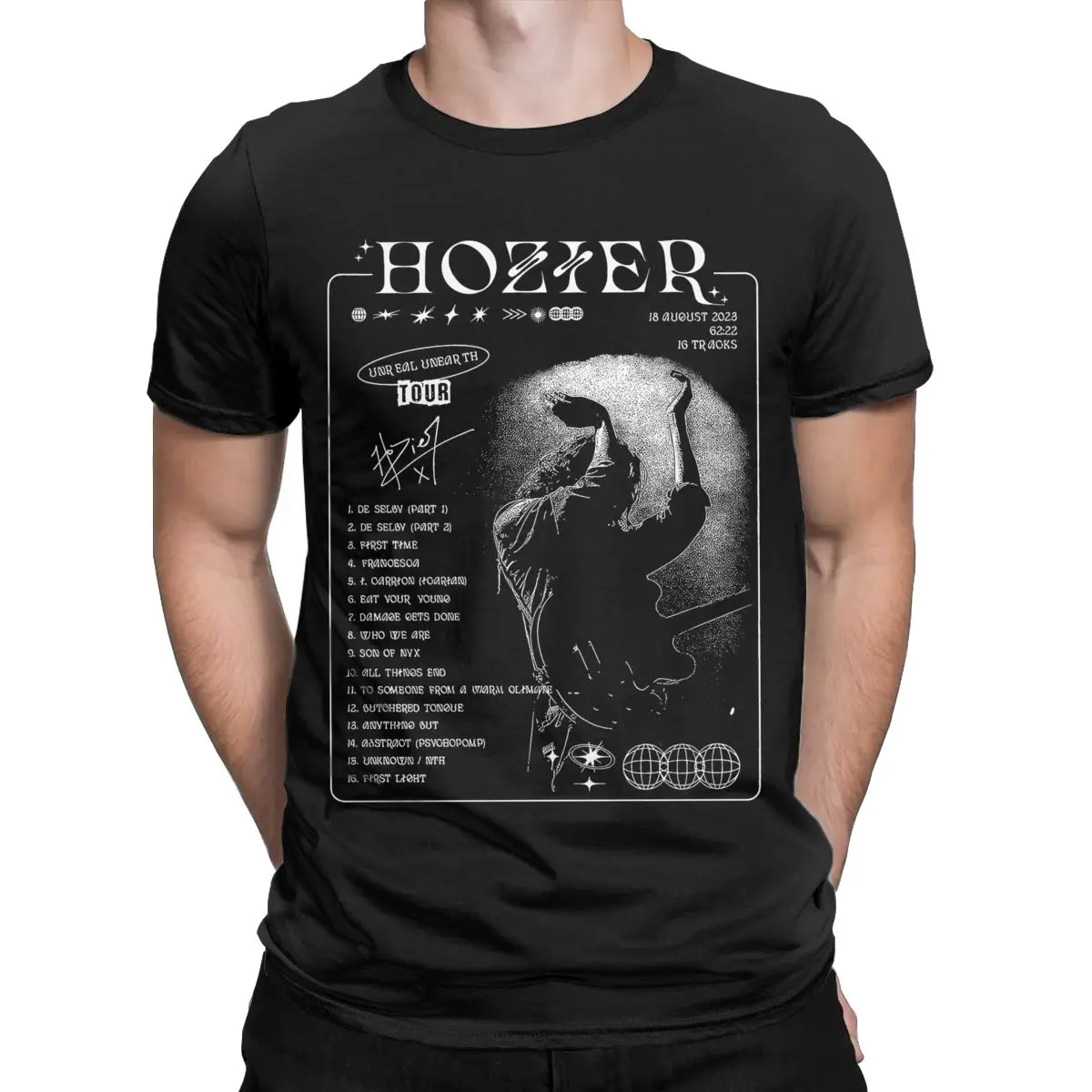 Leisure Hozier Tracklist T-Shirts Men Women Pure Cotton Tees Shirt Gift Idea Clothing