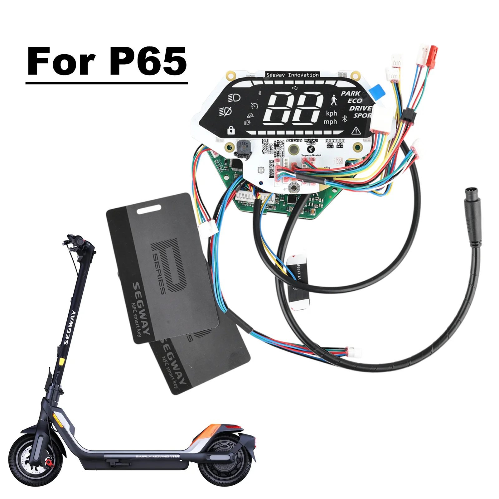 Original Dashboard for Segway Ninebot P65 P65U Electric Scooter KickScooter Display Screen Control Panel Spare Parts