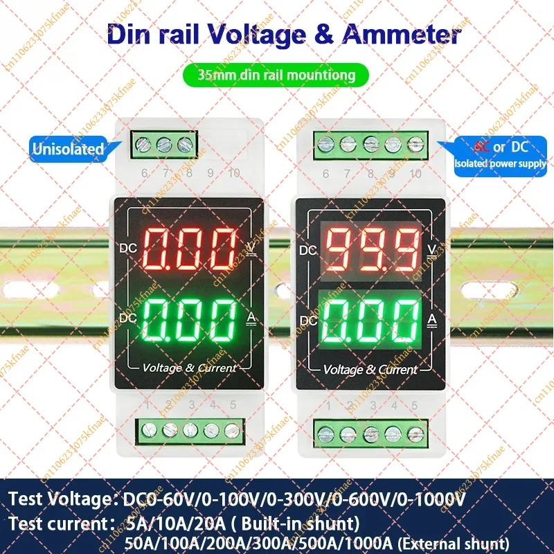 

YB103VA Two-wire DC Power Monitor - High Precision Digital Voltage & Current Gauge with LED Display
