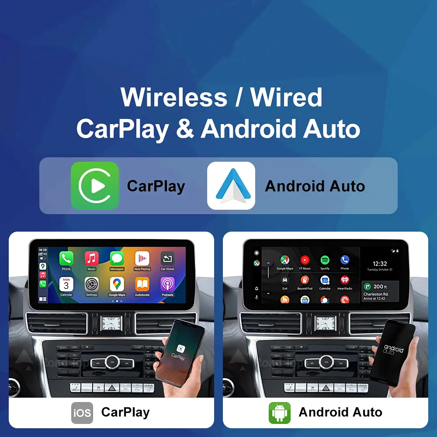 Écran Carplay Android 13 avec Système NTG4.5 pour Benz ML W166 ML300 ML350 GL X166 GL350 256-12.3, 8 + 2012g, 2015