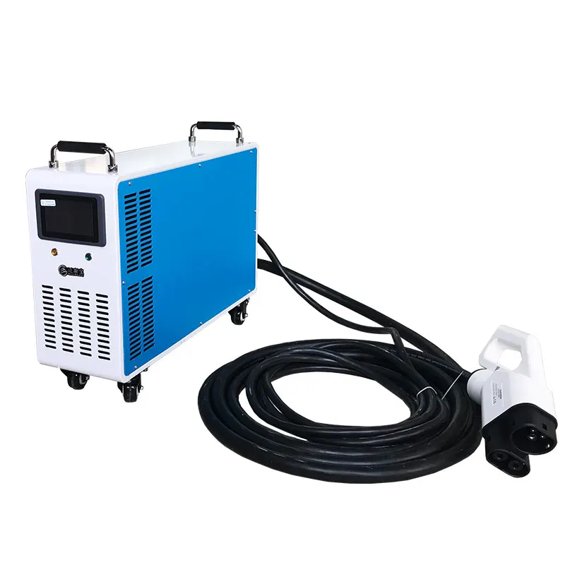 Max Power Factory Portable DC Charger CE Approval Rapid DC Electric Vehicles Charger CCS 40KW 120A Movable DC Charger With Wheel
