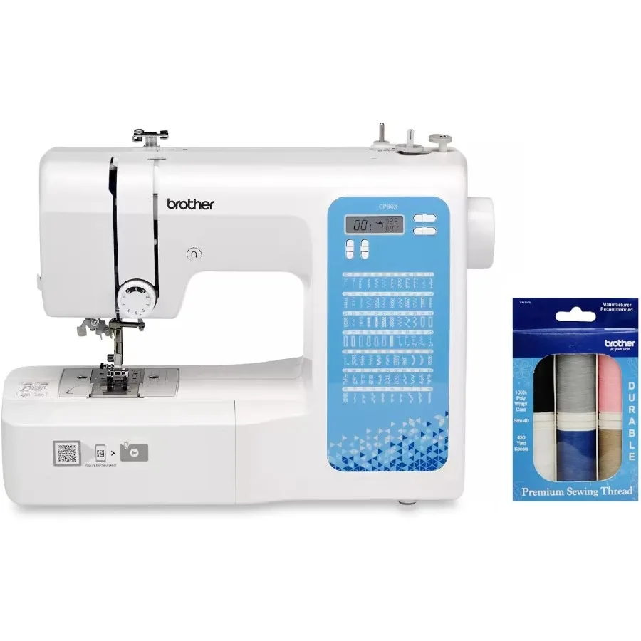 

CP80X Computerized Sewing Machine and SASEW6 6-Piece Premium Sewing Thread Pack