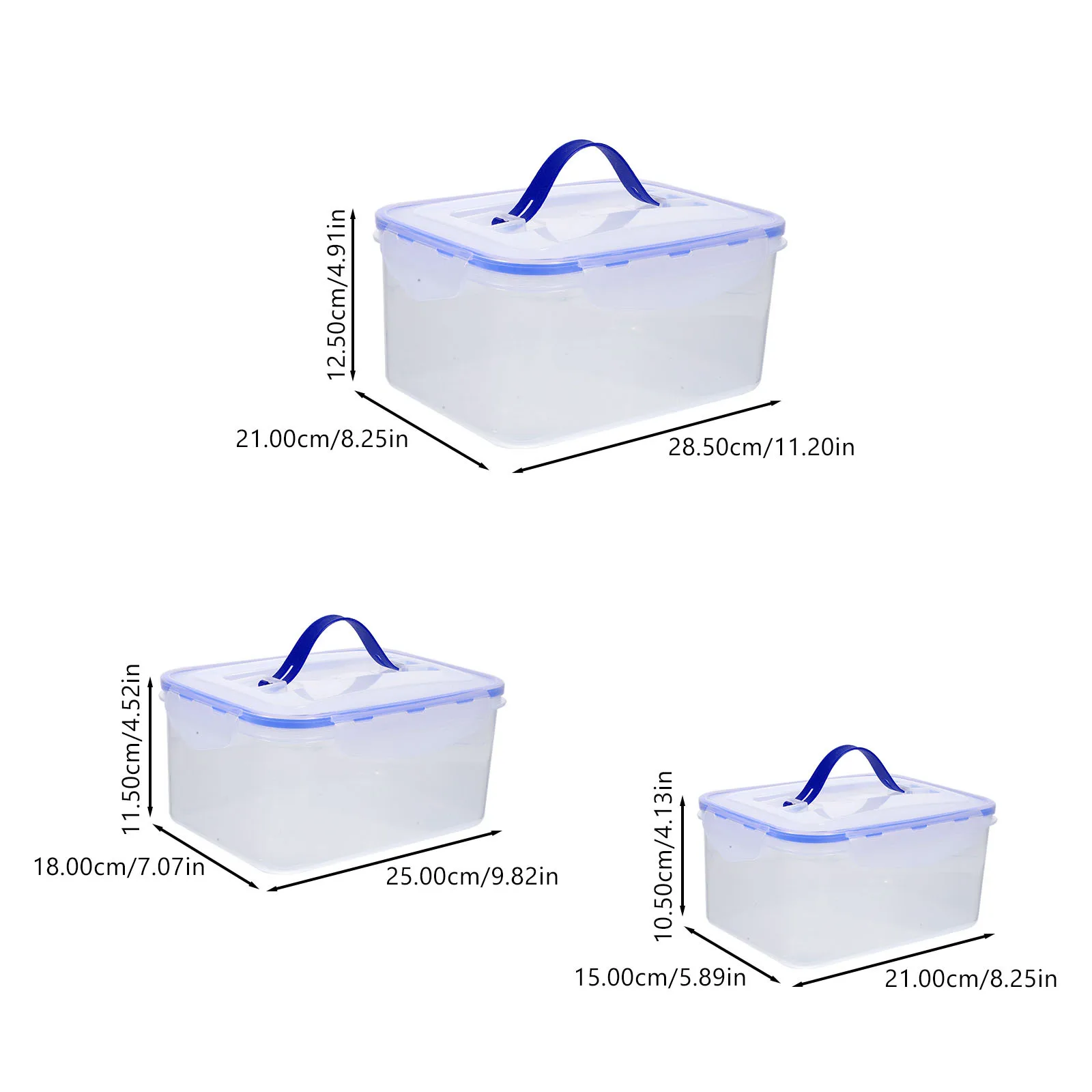 3 pezzi scatole per la conservazione degli alimenti contenitori sigillati materiale PP manico trasparente chicchi di grano organizzatore di cereali cucina ermetica