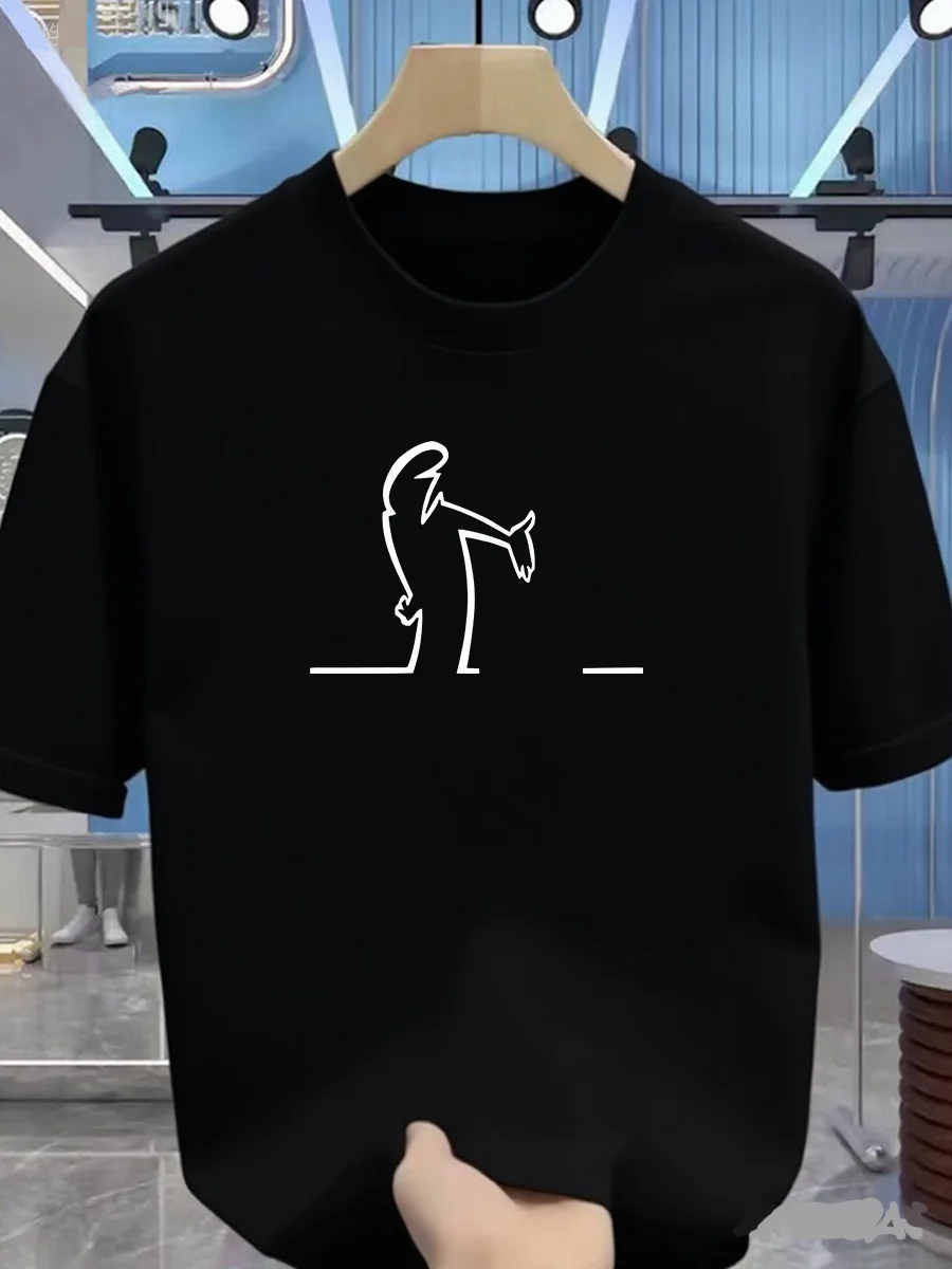 

Летняя футболка нового стиля, модная и забавная мужская футболка с мультяшным принтом, уличный топ с короткими рукавами, роскошный брендовый топ