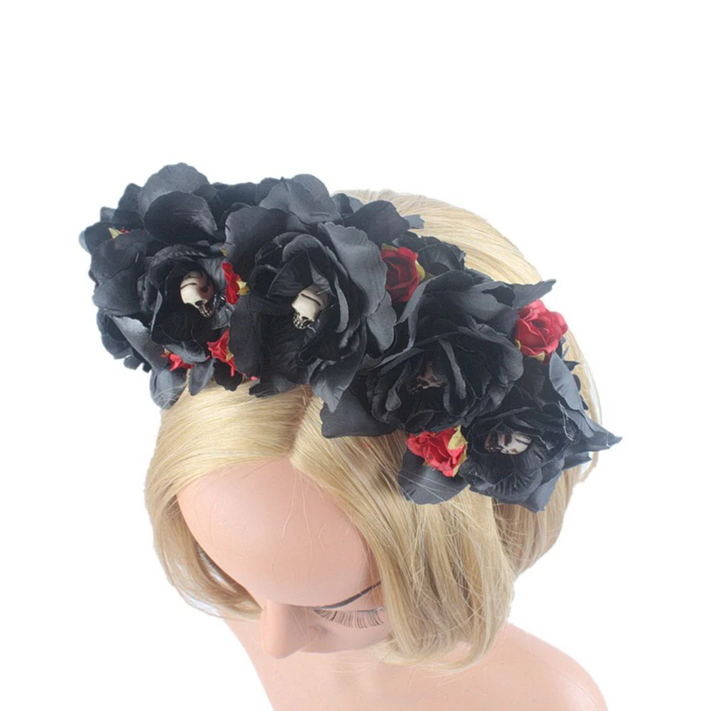 Flowers Halloween Party Headband Miss Hair Bands Fabric Headpiece Mexican Floral