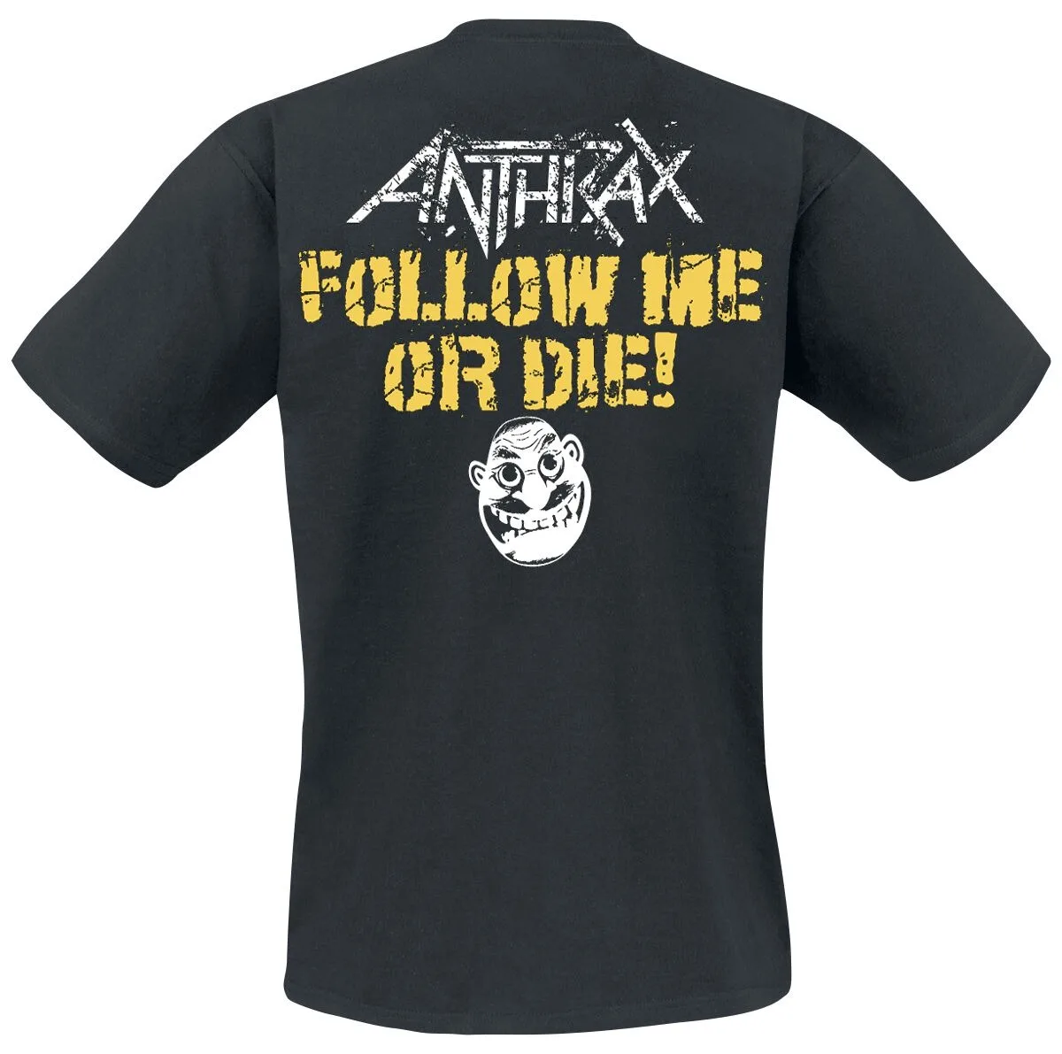 تي شيرت برقبة دائرية مع أنثراكس بين المعيشة الكلاسيكية الإبداعية - رسومات مستوحاة تتميز بفن معدني للمعجبين