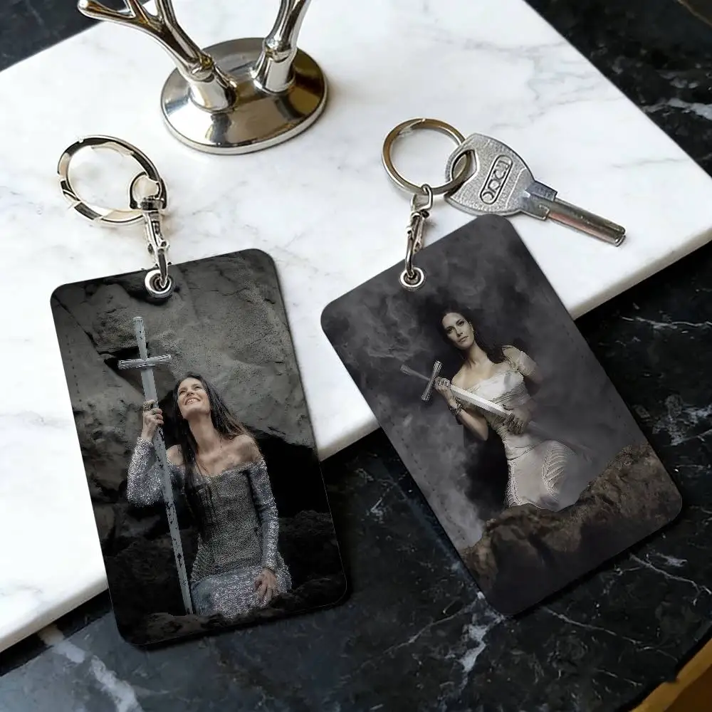 Singer L-Laura Pausini Funda protectora rectangular de cuero suave PU para tarjetas, accesorio de moda juvenil, tarjetero
