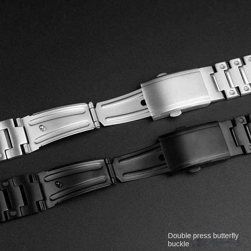 Adapted to Casio PRG-600/650/600Y/PRW-6600Y series modified solid precision steel watch strap Metal Folding buckle 24mm