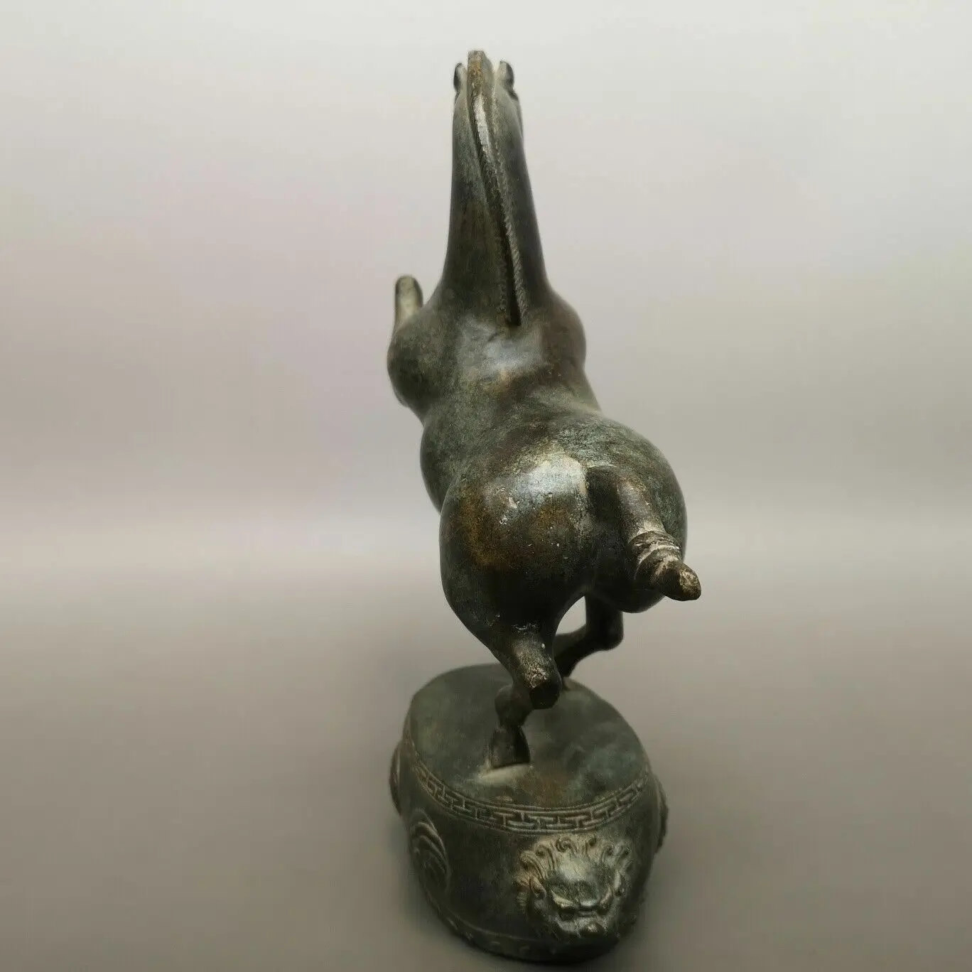 Chinese Rare collection Old copper hand-made Build Steed statue