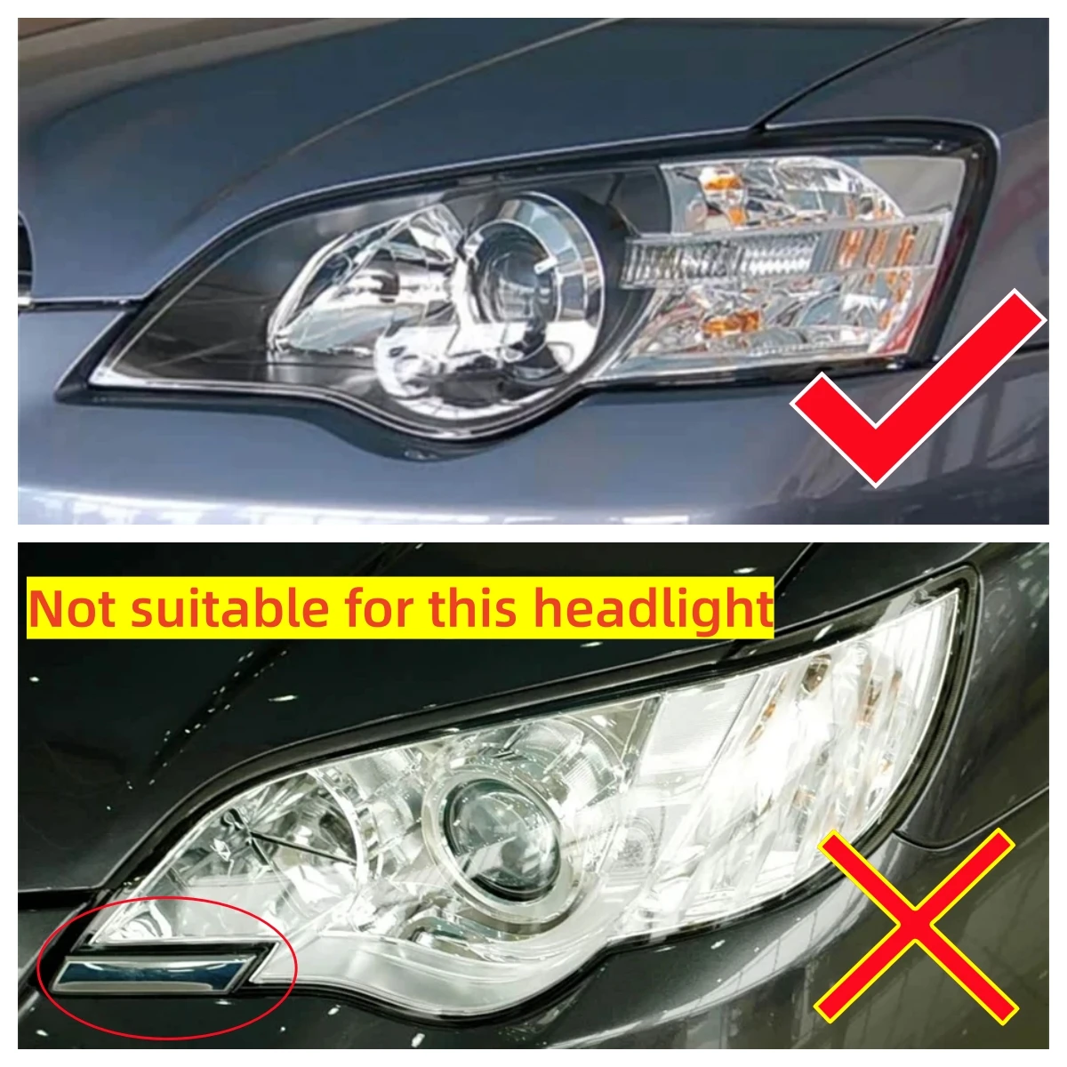 For Subaru Legacy 2003 2004 2005 Accessories Cars Headlight Lens Transparent Anti-UV And Anti-Aging