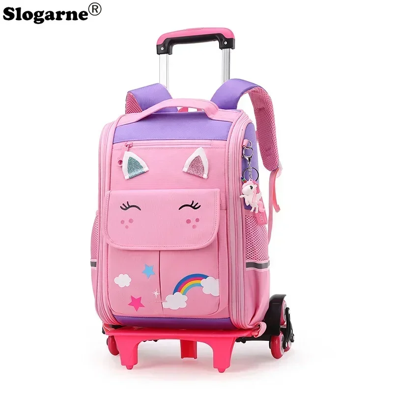 School Wheeled Backpack For Girls School Trolley Bags With Wheels School Rolling Backpack For Boys Wheeled Backpack Bag For Kids