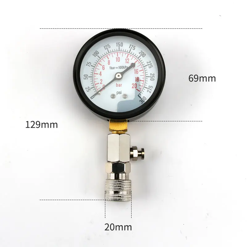 Petrol G as Engine Compression Tester Kit, Cylinder Pressure Gauge for Automobiles, Motorc ycles