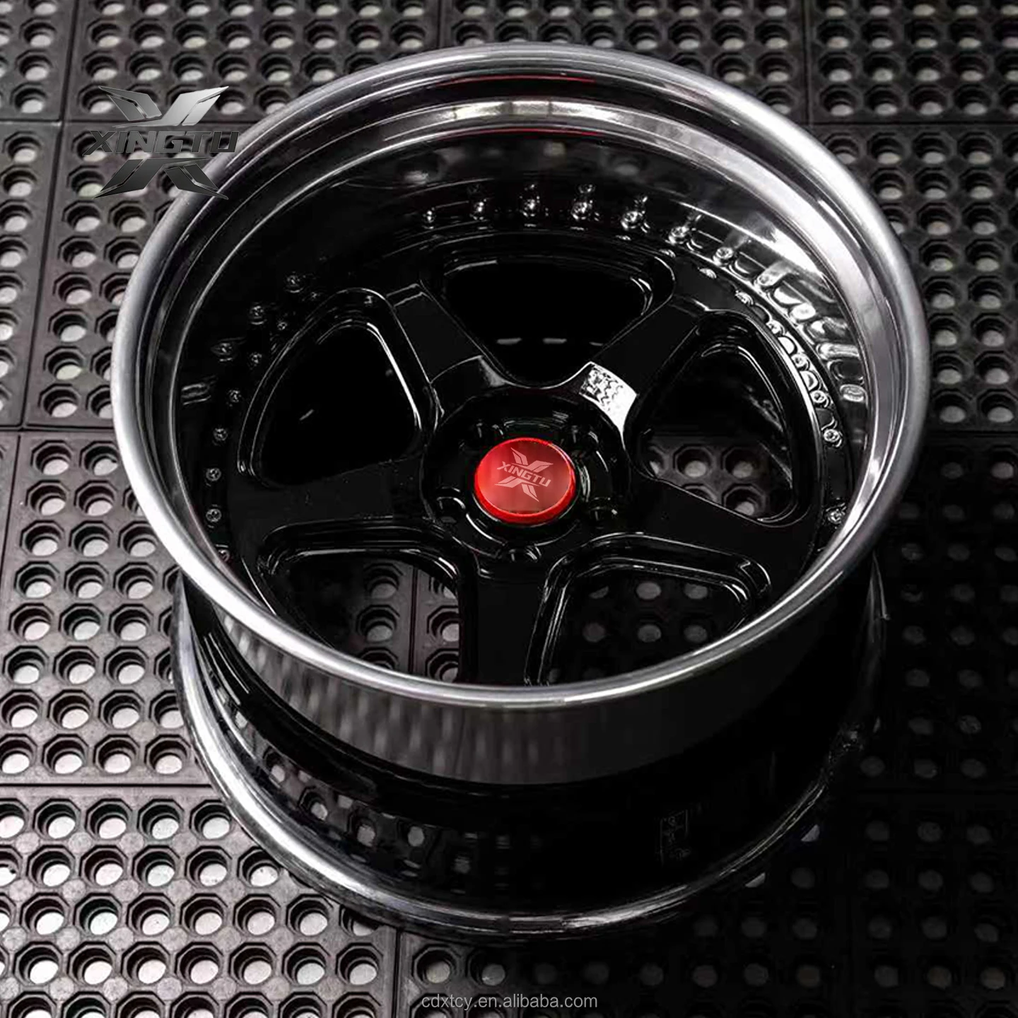 17 Inch Deep Dish Concave Forged Wheels Rims 5x112 5x108 Silver Machine Lip Design