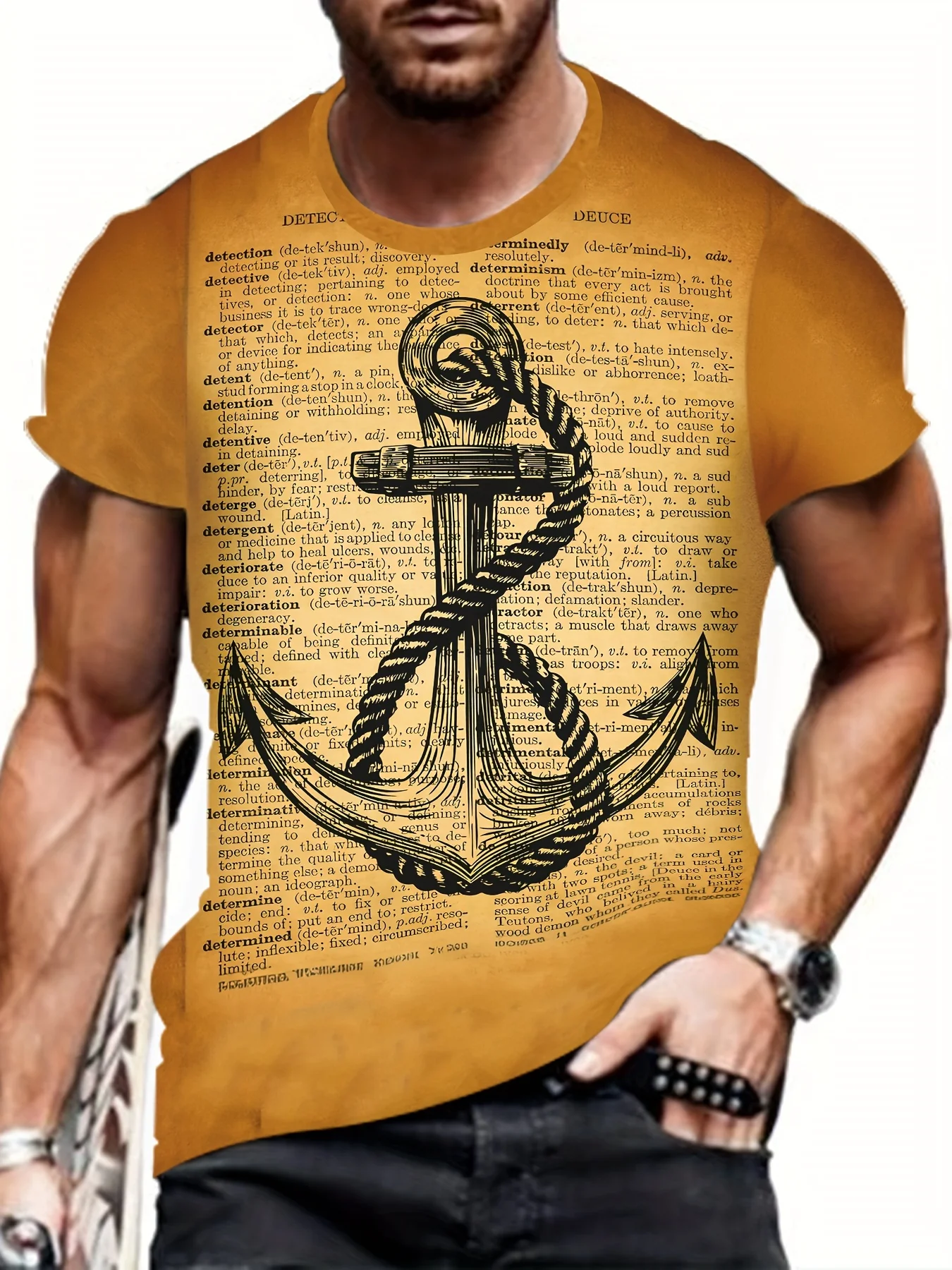 

2024 Men's New Trendy Cross Pattern Comfortable Casual T-shirt