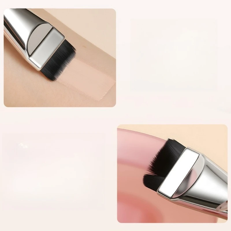 One-character flat head foundation brush base makeup tool does not eat powder, portable and easy to clean, mask makeup brush view 3