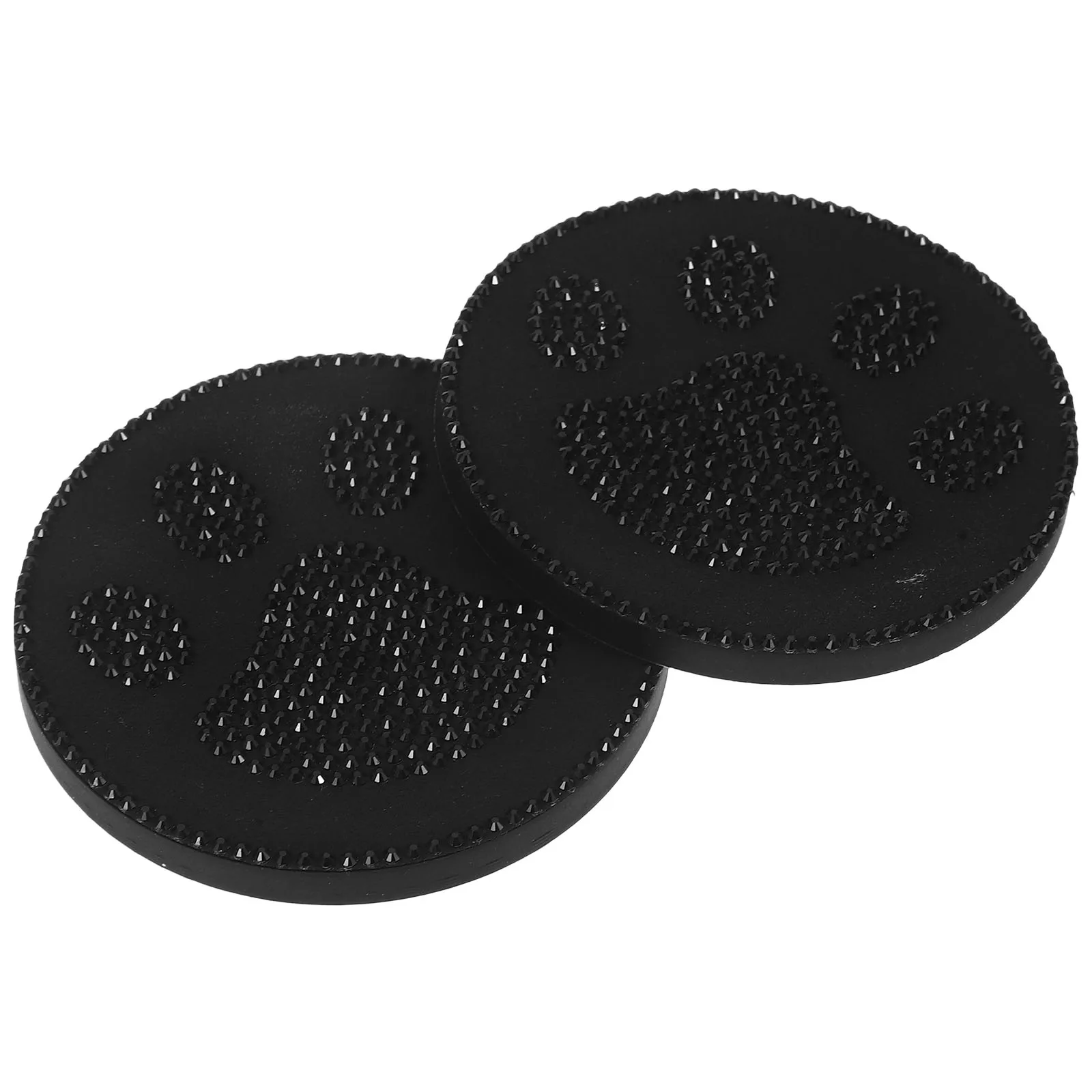 

2Pcs Anti-Skid Car Cup Mat Reusable Drink Coasters Rhinestone Inlaid Heat Resistant Insulation Coaster Non-Slip Cup Pad for Car