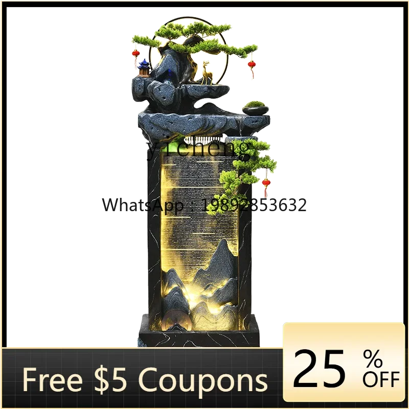 L14- flowing water wall rockery flowing water fountain living room fish pond alpine water curtain landscape