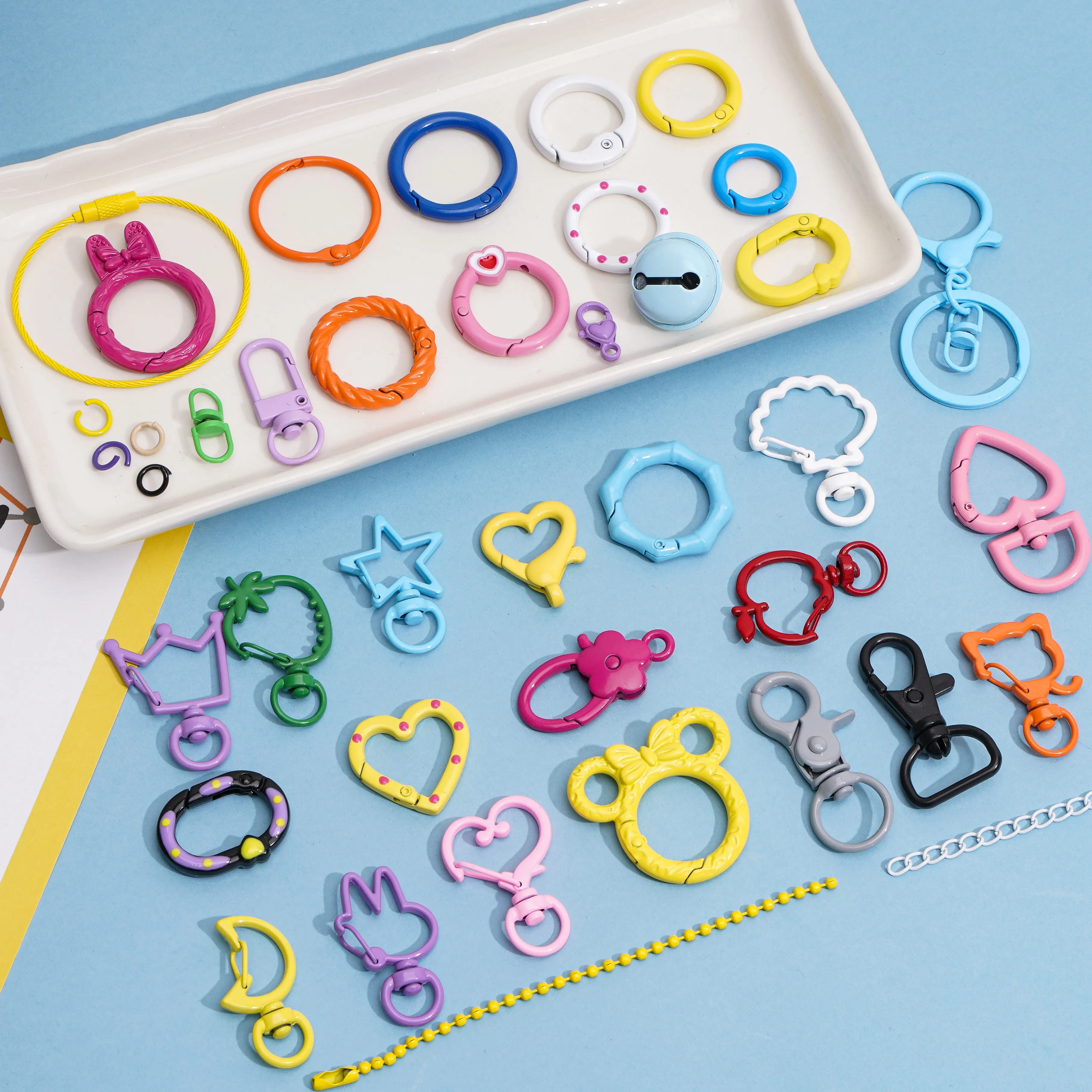 2-100個/ロット ランダムミックスカラー 合金/鉄製 ス - Jewelry Making Jump Rings のレビューと価格
