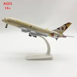20CM 1:400 Scale Airbus A380 ETIHAD Airlines Airplanes Plane Landing Gears Alloy Model Toy For Collections