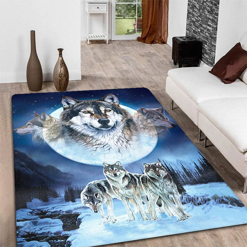 Fierce Beast Pattern Decorative Carpet Children's Bedroom Floor Pad Can Customize Rug Living Room Cushion Door Pad