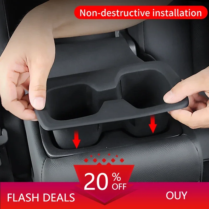For Toyota Land Cruiser Prado LC250 250 2024 2025 250 Reduce Noise Anti-Dust Accessories Center Console Cup Holder Pad Silicone