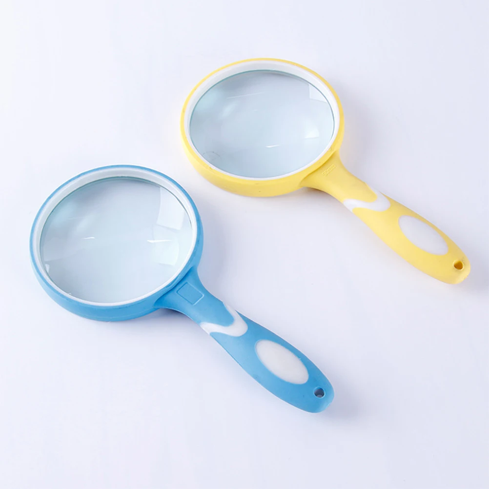 

Premium Rubber Acrylic Handheld Magnifying Glass Durable Handle Design Magnifier Tool Comfortable Grip Science Learning Aid For
