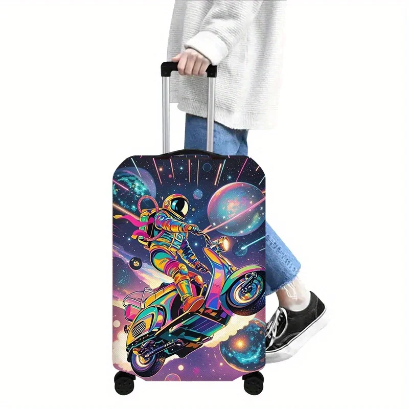 

personalized pattern luggage cover for men and women Durable travel bag protective cover Retractable washable luggage bag jacket