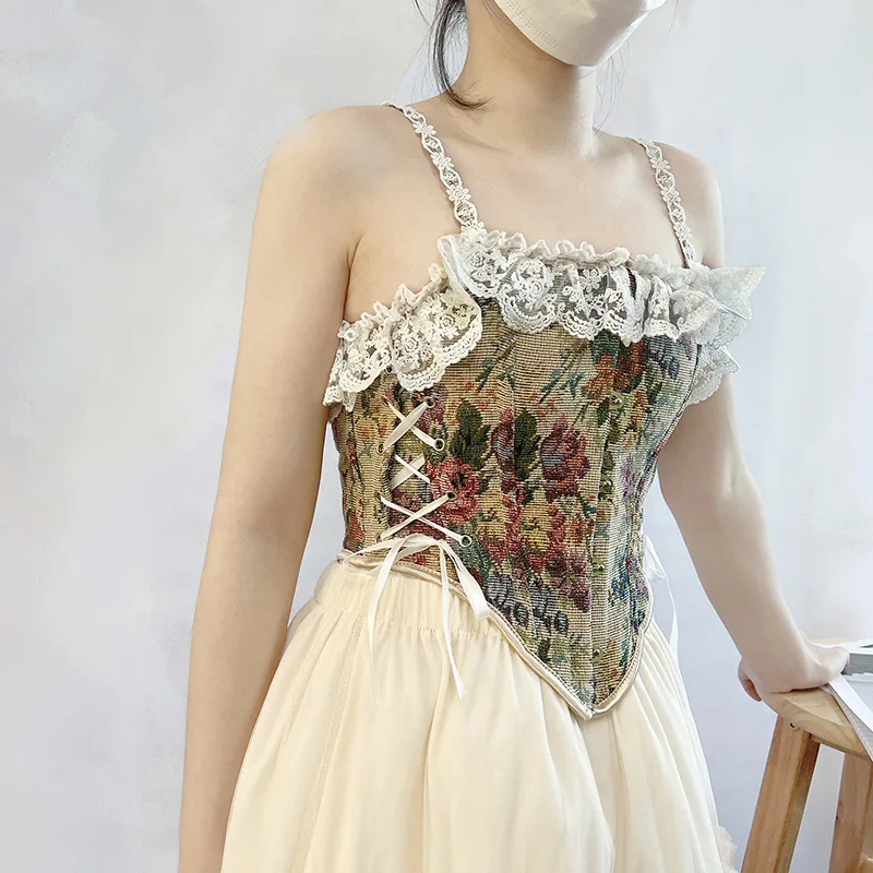 

Черный корсет, сексуальный женский вечерний элегантный бюстье в стиле Лолиты для похудения, топ с принтом, винтажный камзол Y2k, горячее нижнее белье, уличная одежда