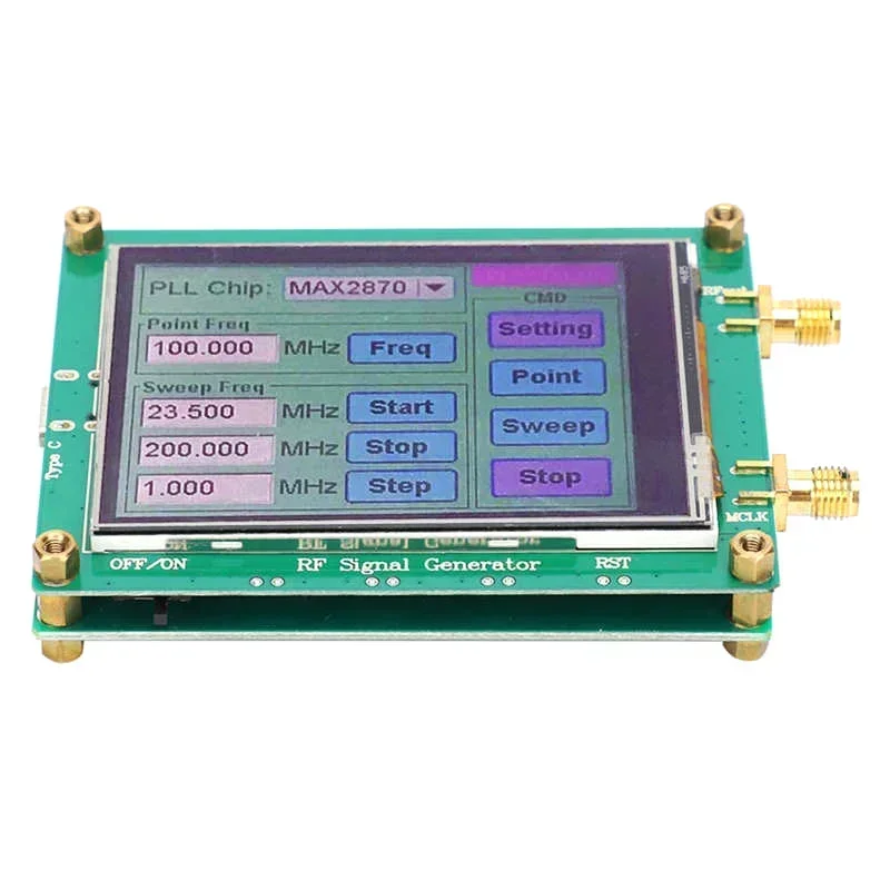 Hot SalesHigh Stability Low Noise MAX2870 LCD Display Signal Sensor Meter Tester Board 23.5MHz-6000MHz RF Signal Source Generato