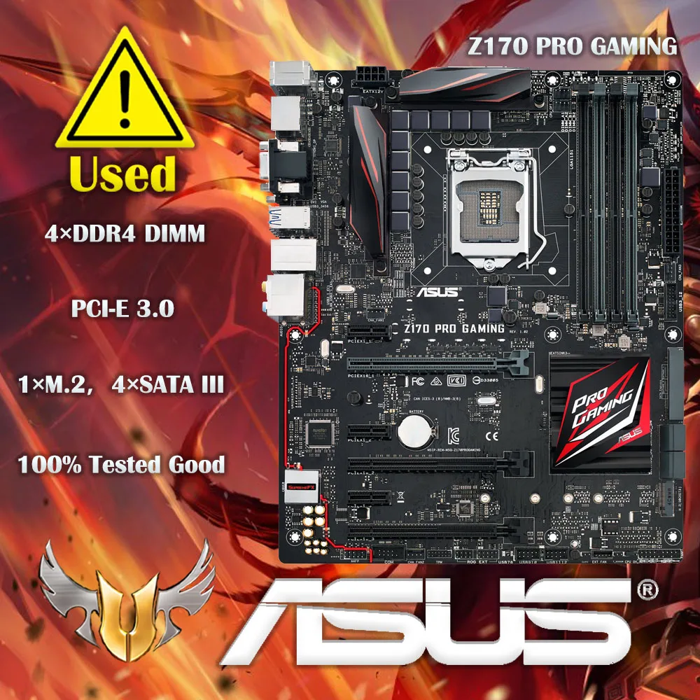 

ASUS Z170 PRO GAMING Player Country Board supports 1151-pin DDR4 memory Original disassembly