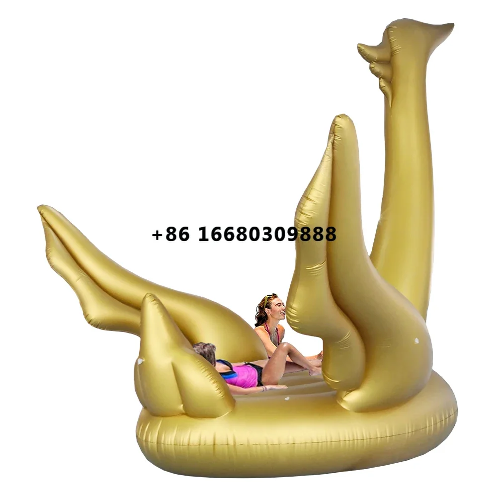 Custom Summer water fun inflatable floating island Large inflatable ride-ons party island inflatable pool float