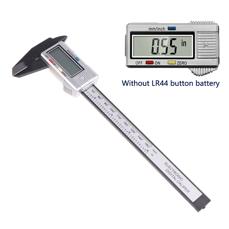 Imagem -03 - Micrômetro Ferramenta de Medição Régua Digital 150 mm Eletrônico Digital Caliper Fibra Carbono Dial Vernier Caliper Calibre