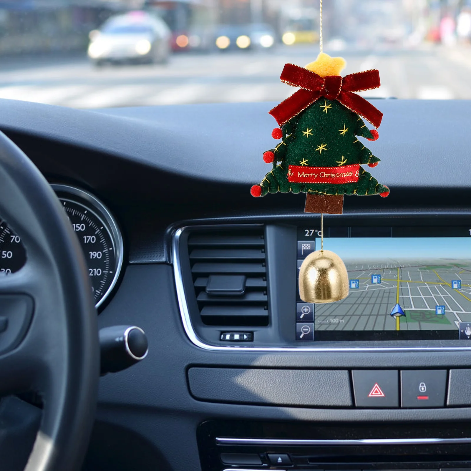 

Christmas Tree Hanging Decoration Handmade Wool Felt Soft Comfortable Xmas Ornament Car Hanging Decor Festive Holiday Decoration